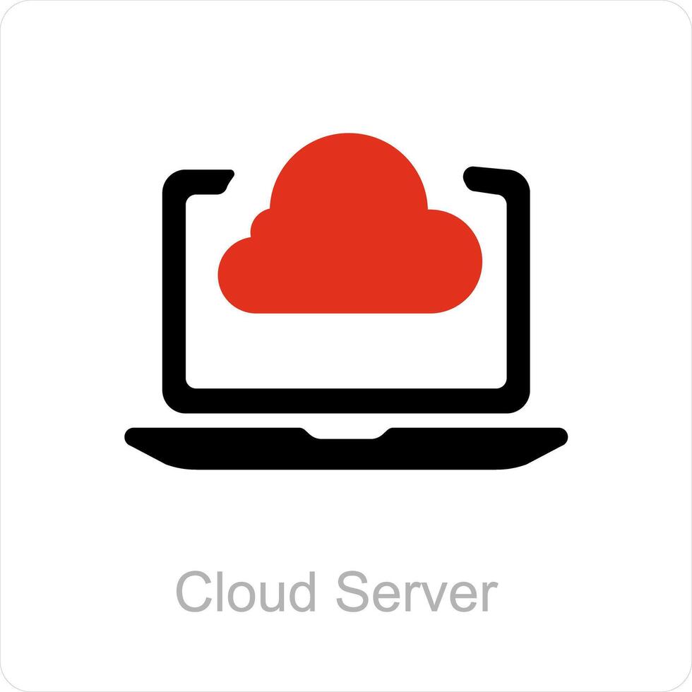 moln server och datoranvändning ikon begrepp vektor