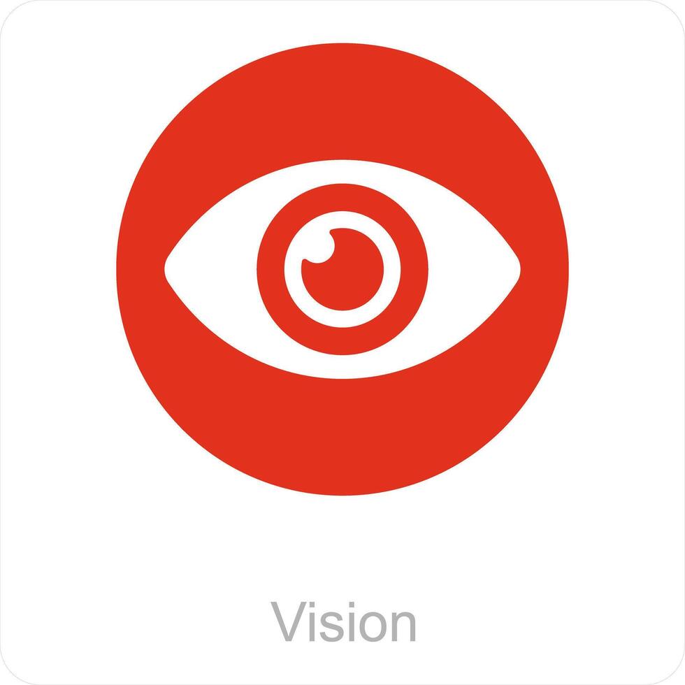 Vision und Auge Symbol Konzept vektor