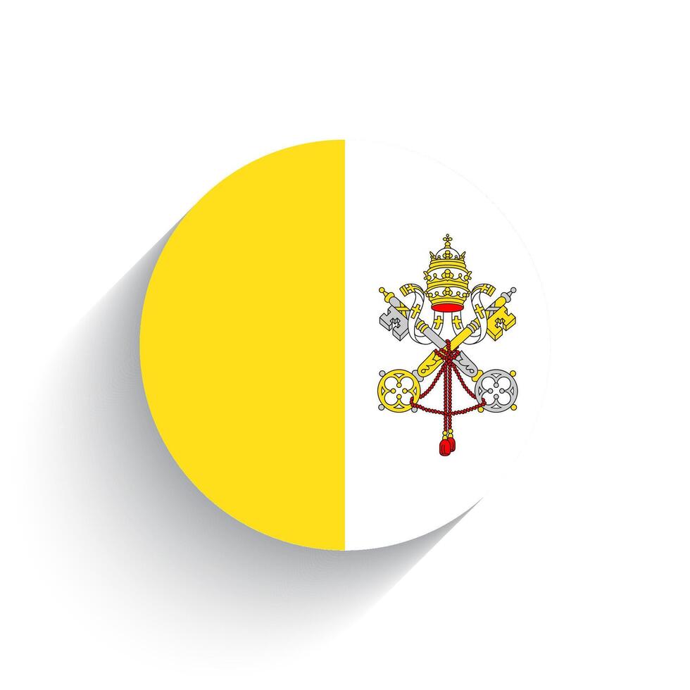National Flagge von Vatikan Stadt Zustand Symbol Vektor Illustration isoliert auf Weiß Hintergrund.