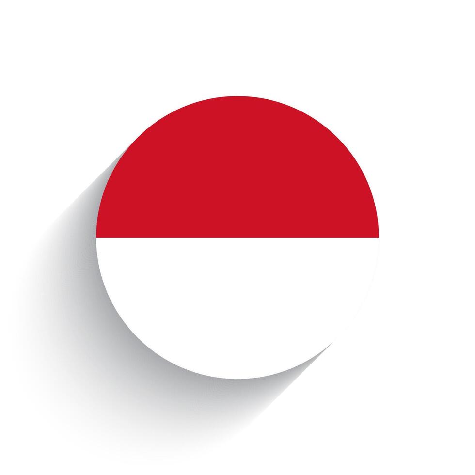 nationell flagga av Monaco ikon vektor illustration isolerat på vit bakgrund.