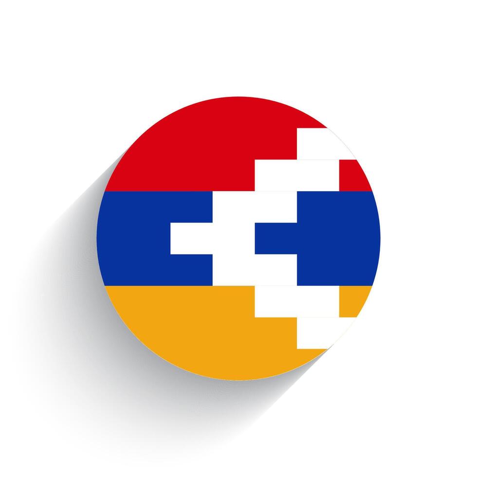 nationell flagga republik av Artsakh ikon vektor illustration isolerat på vit bakgrund.