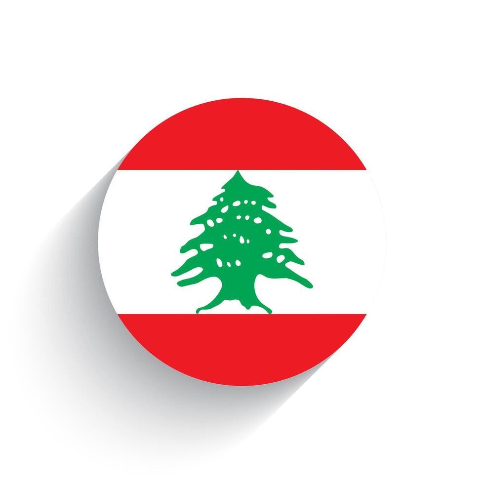 National Flagge von Libanon Symbol Vektor Illustration isoliert auf Weiß Hintergrund.