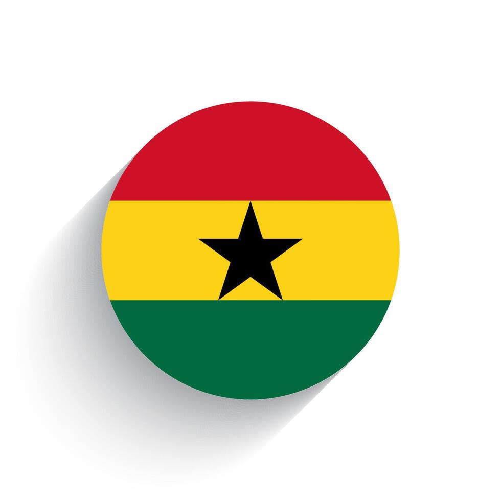 National Flagge von Ghana Symbol Vektor Illustration isoliert auf Weiß Hintergrund.