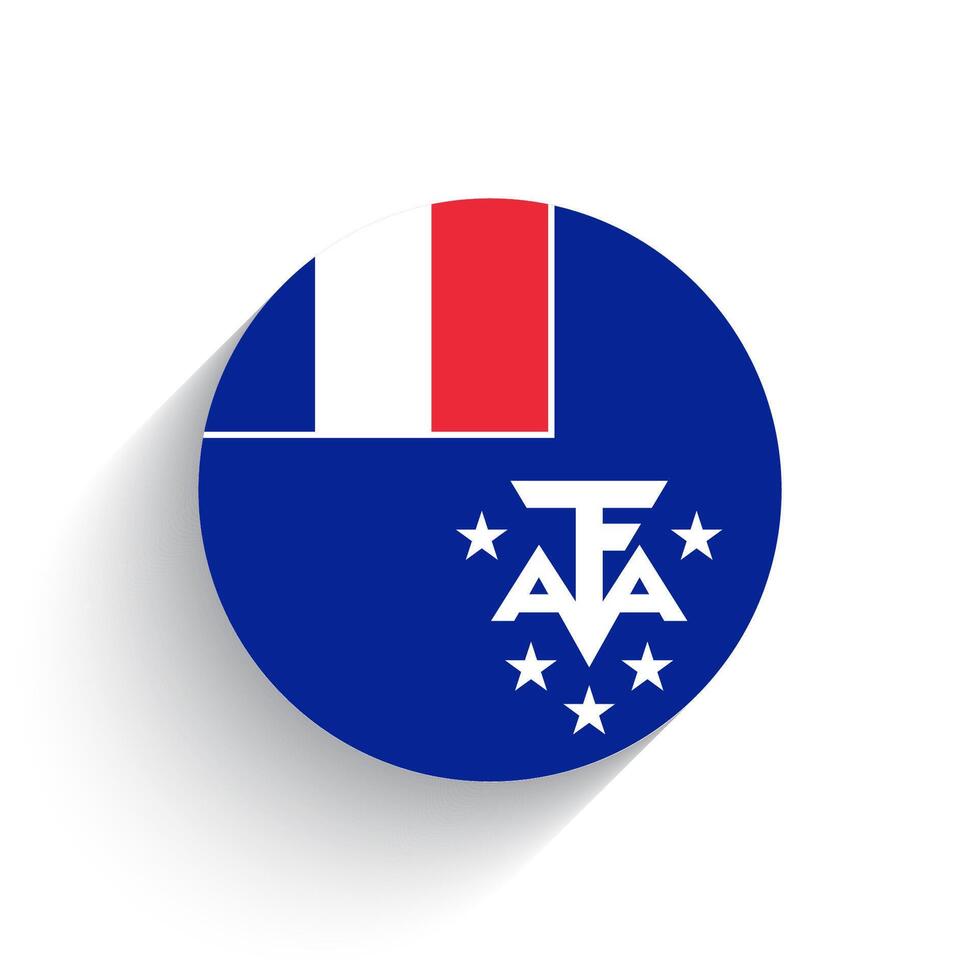 National Flagge von Französisch Süd- und Antarktis landet Symbol Vektor Illustration isoliert auf Weiß Hintergrund.