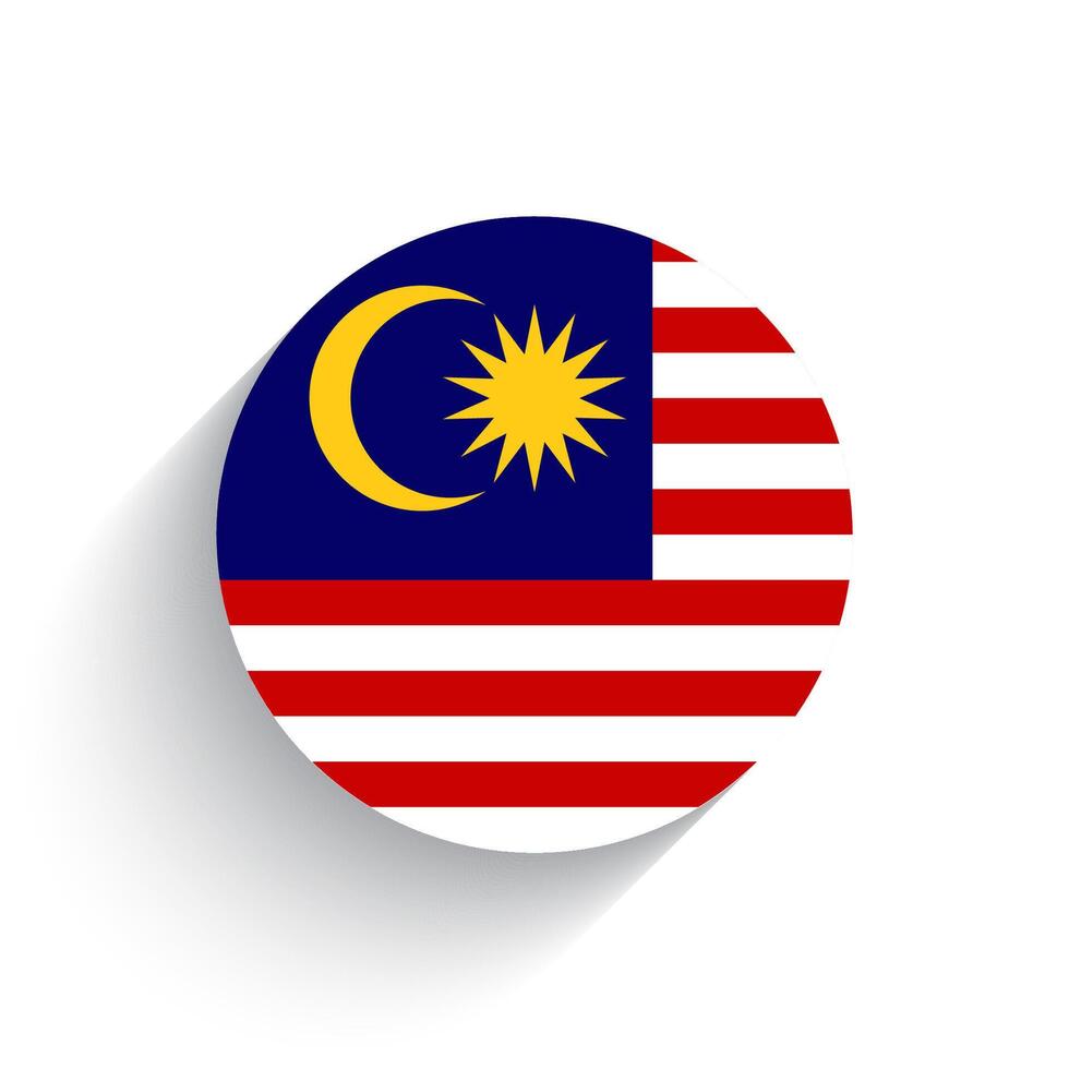 nationell flagga av malaysia ikon vektor illustration isolerat på vit bakgrund.