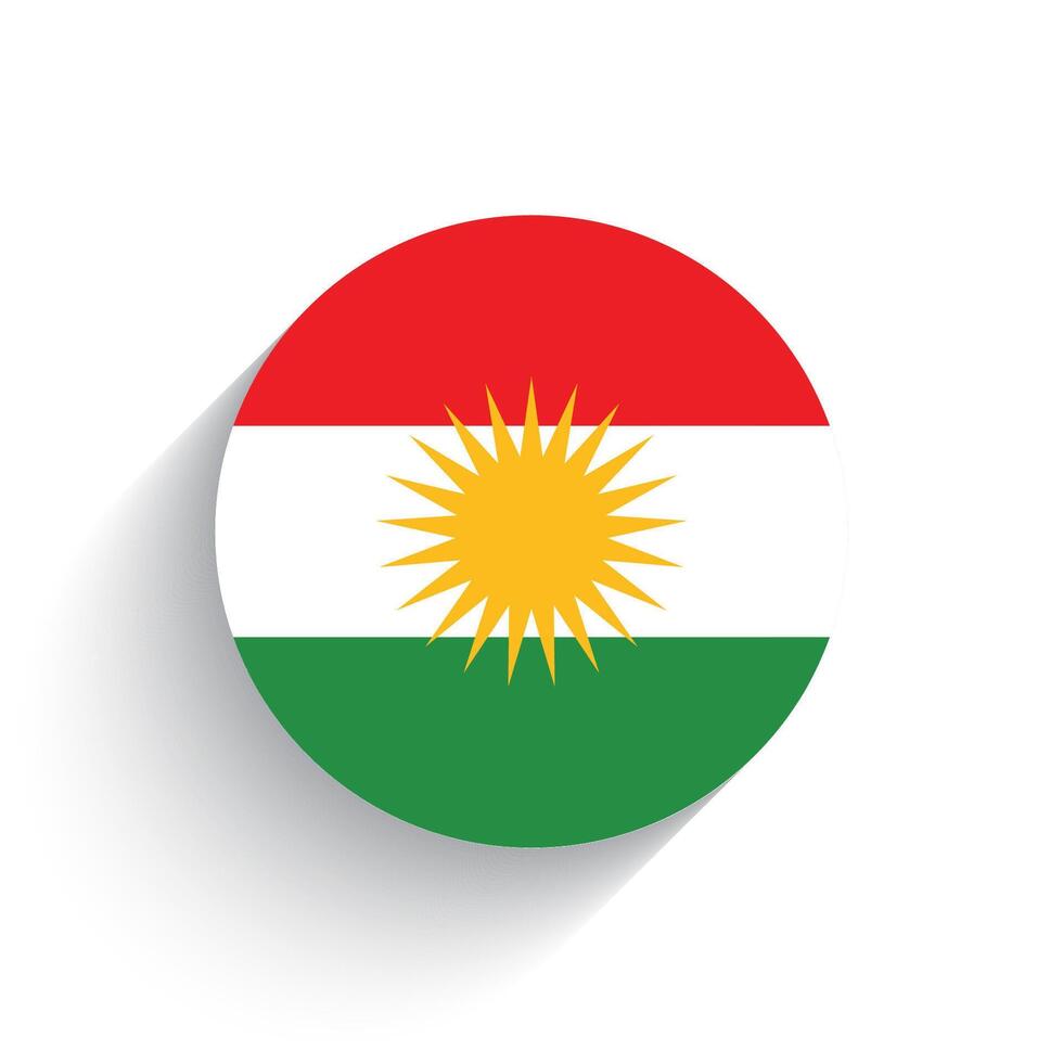 nationell flagga av irakier kurdistan ikon vektor illustration isolerat på vit bakgrund.