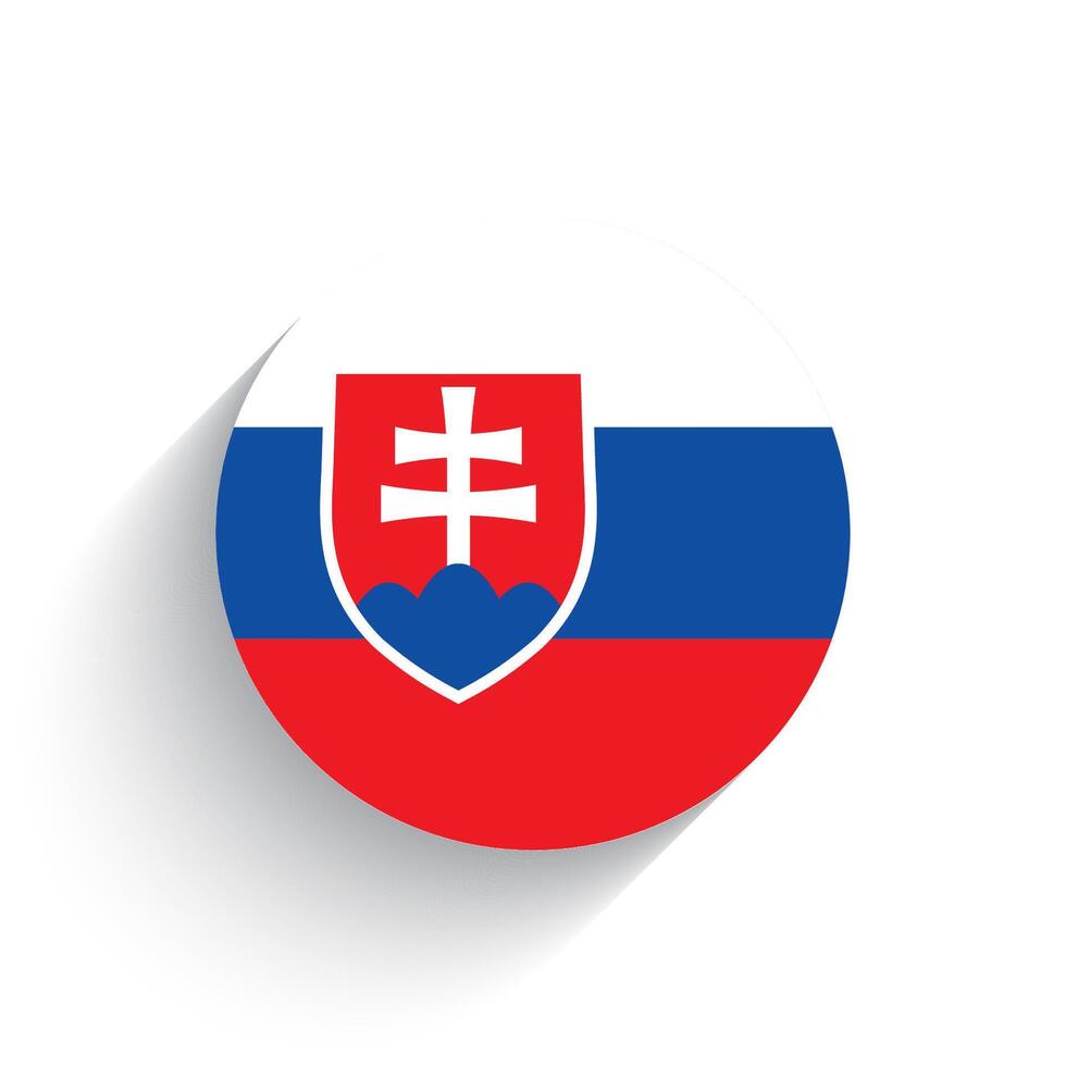 nationell flagga av slovakia ikon vektor illustration isolerat på vit bakgrund.