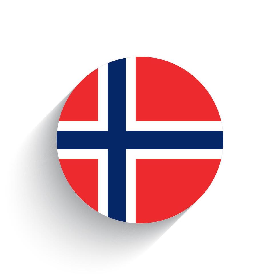 National Flagge Symbol Vektor Illustration von Norwegen isoliert auf Weiß Hintergrund.