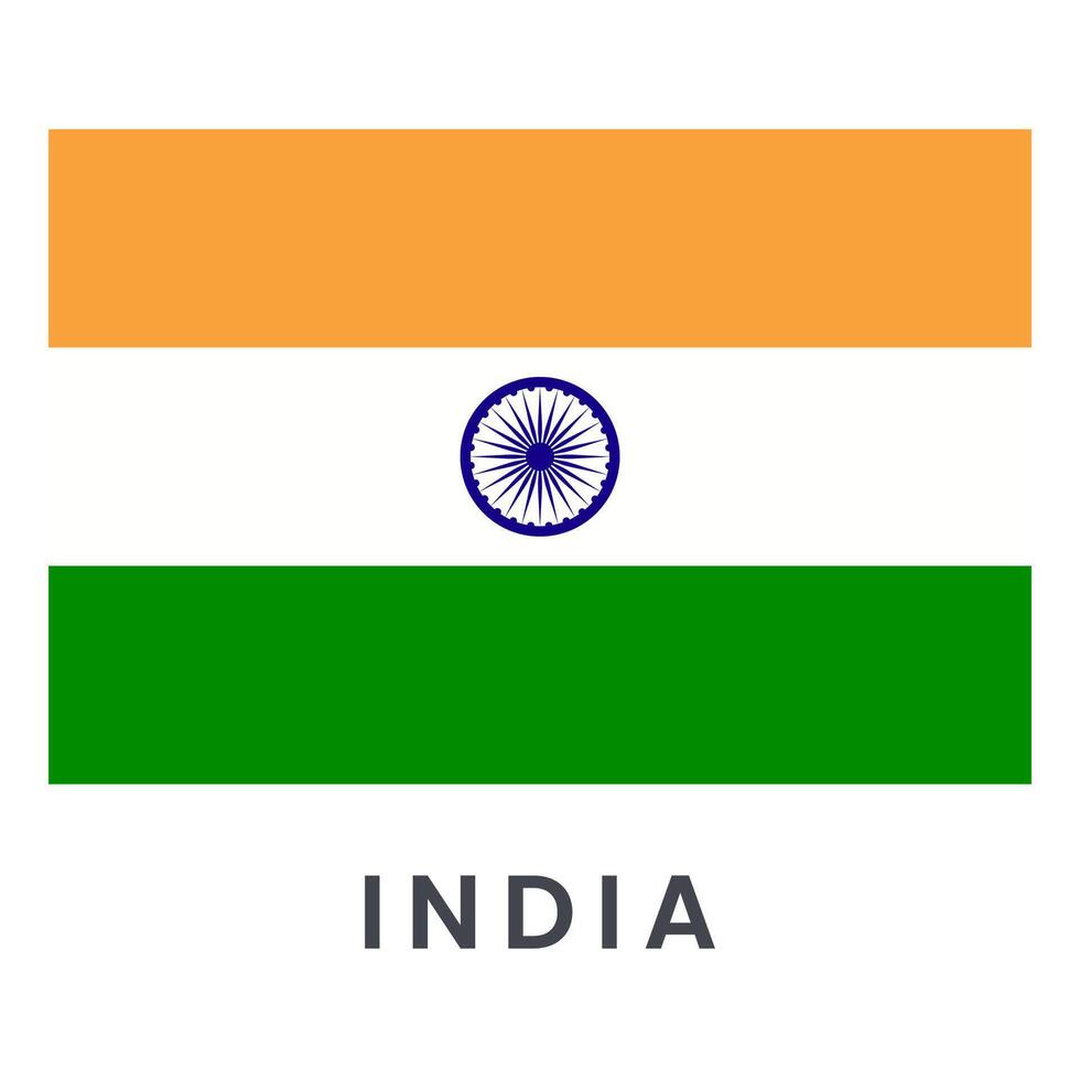 Indien Flagge isoliert auf Weiß Hintergrund. vektor