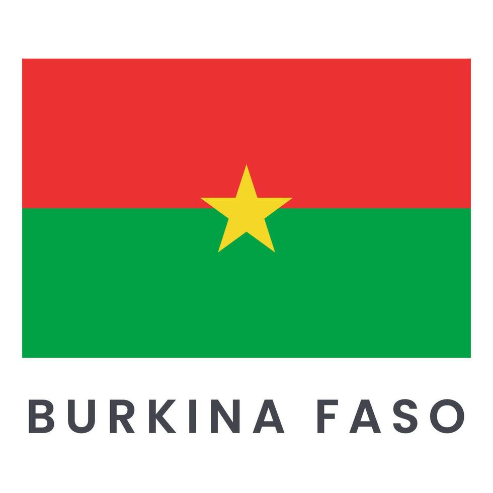 Flagge von Burkina Faso isoliert auf Weiß Hintergrund. vektor