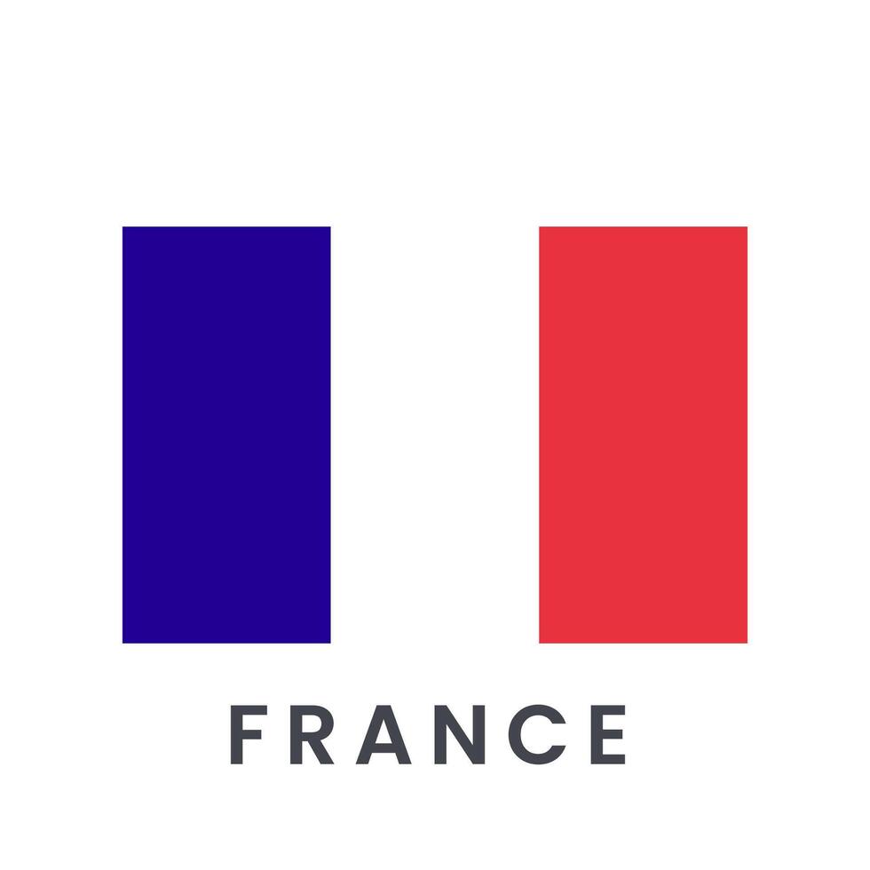 Flagge Frankreich isoliert auf Weiß Hintergrund. vektor