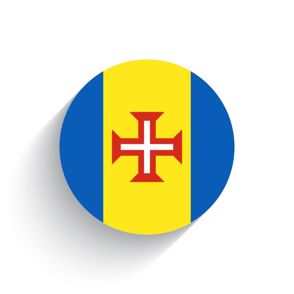 nationell flagga av madeira ikon vektor illustration isolerat på vit bakgrund.