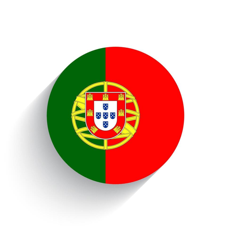 National Flagge von Portugal Symbol Vektor Illustration isoliert auf Weiß Hintergrund.