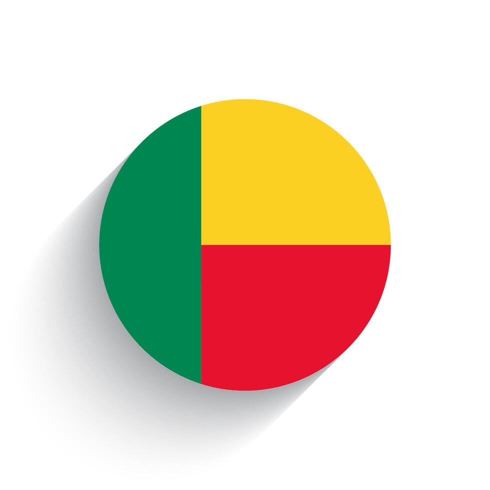 National Flagge von Benin Symbol Vektor Illustration isoliert auf Weiß Hintergrund.