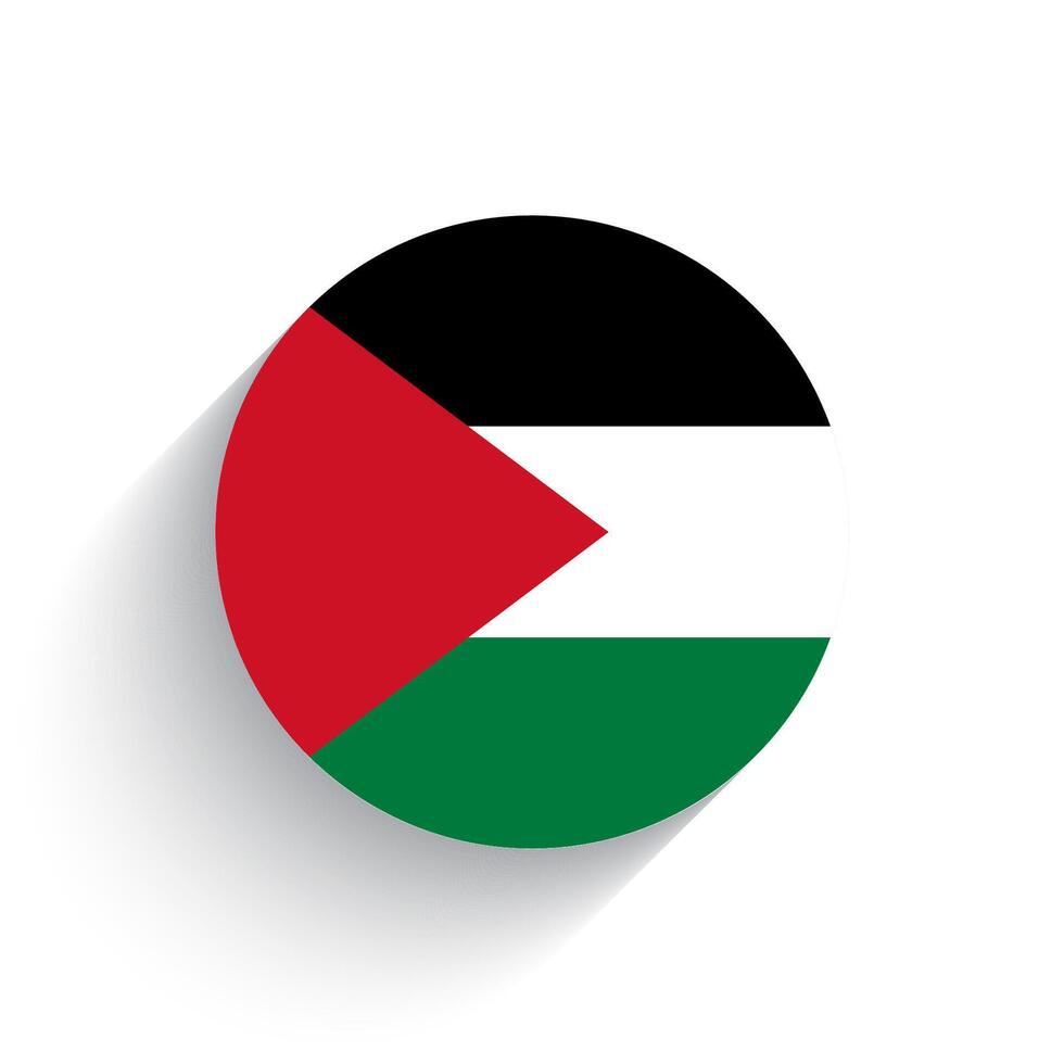 National Flagge von Palästina Symbol Vektor Illustration isoliert auf Weiß Hintergrund.