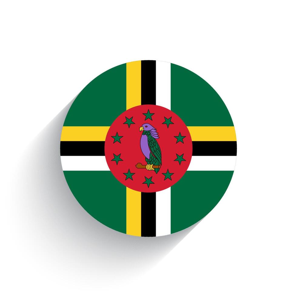 National Flagge von Dominica Symbol Vektor Illustration isoliert auf Weiß Hintergrund.