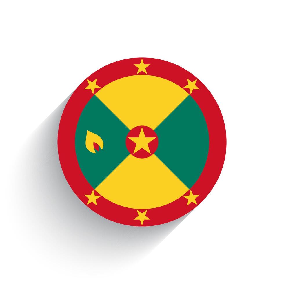 National Flagge von Grenada Symbol Vektor Illustration isoliert auf Weiß Hintergrund.