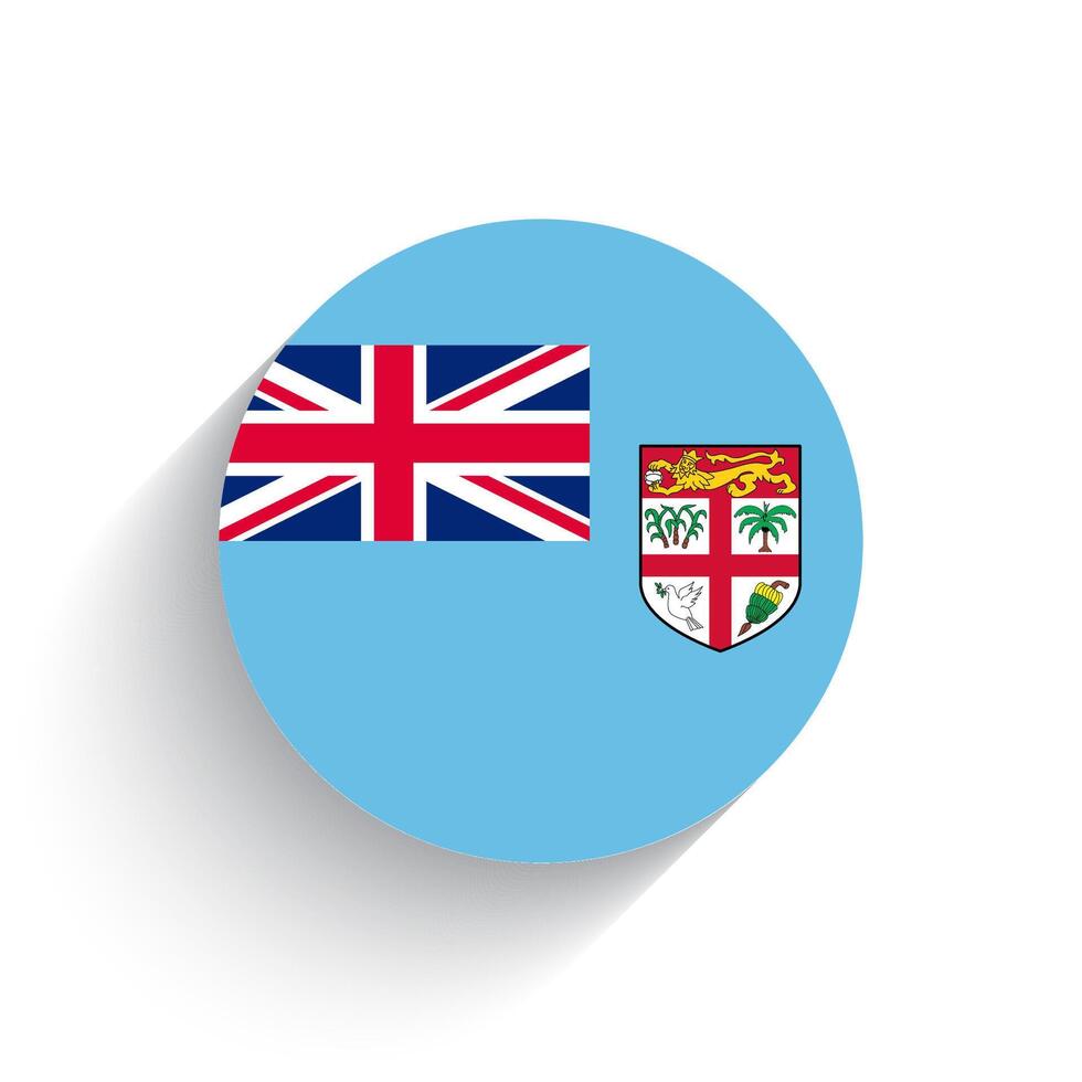 National Flagge von Fidschi Symbol Vektor Illustration isoliert auf Weiß Hintergrund.