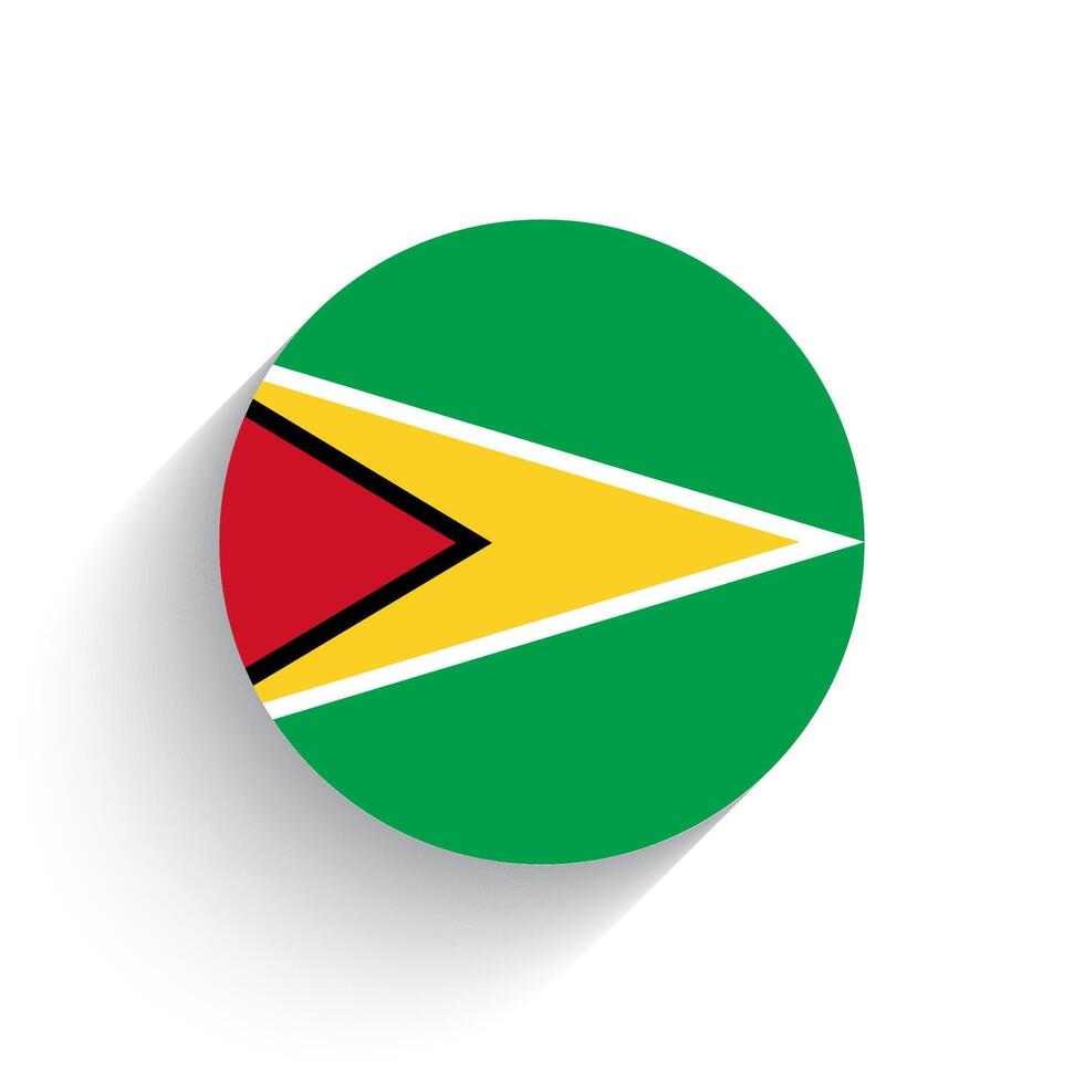 National Flagge von Guyana Symbol Vektor Illustration isoliert auf Weiß Hintergrund.