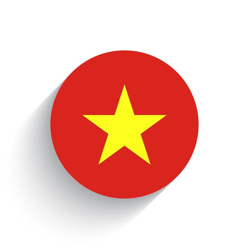 National Flagge von Vietnam Symbol Vektor Illustration isoliert auf Weiß Hintergrund.