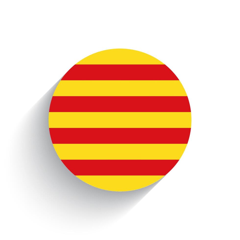 National Flagge von Katalonien Symbol Vektor Illustration isoliert auf Weiß Hintergrund.