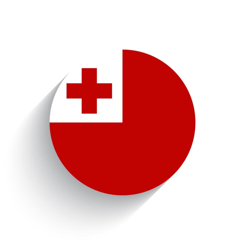 National Flagge von Tonga Symbol Vektor Illustration isoliert auf Weiß Hintergrund.