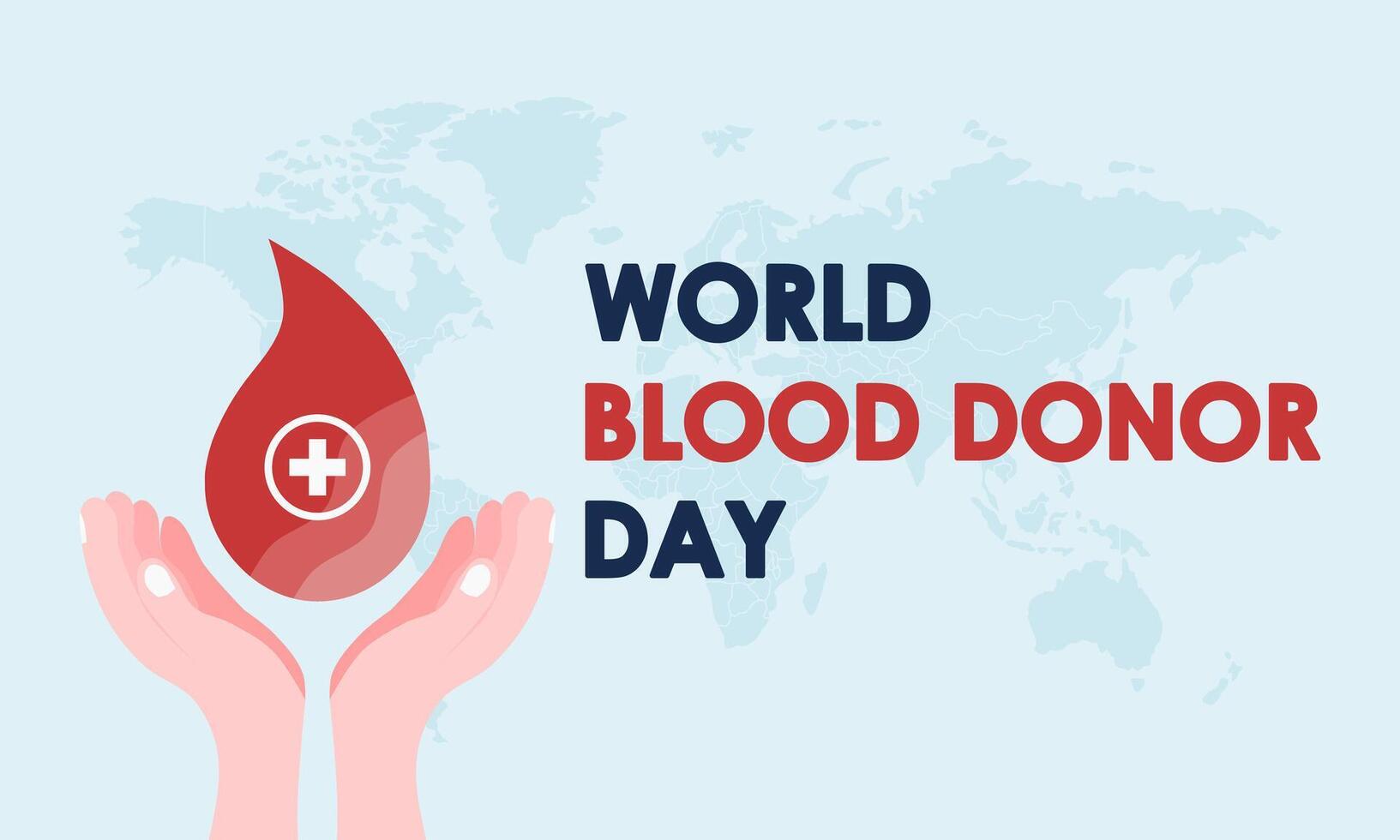 spenden Blut Konzept. Welt Blut Spender Tag. Vektor Illustration.