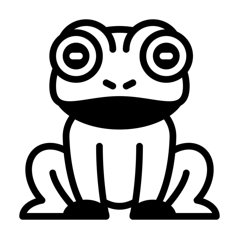 Frosch Glyphe Symbol vektor