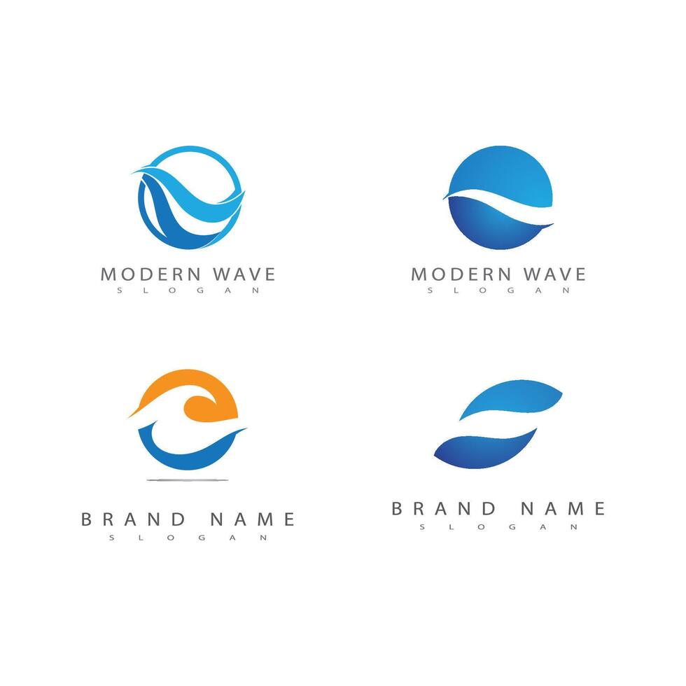 Welle Logo Vektor Element Symbol Design