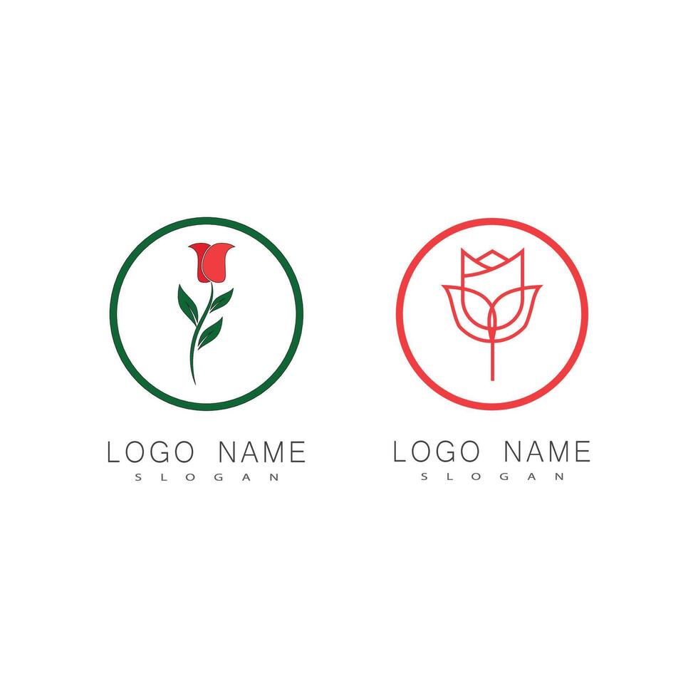 Rose Blume Logo Illustration Vektor