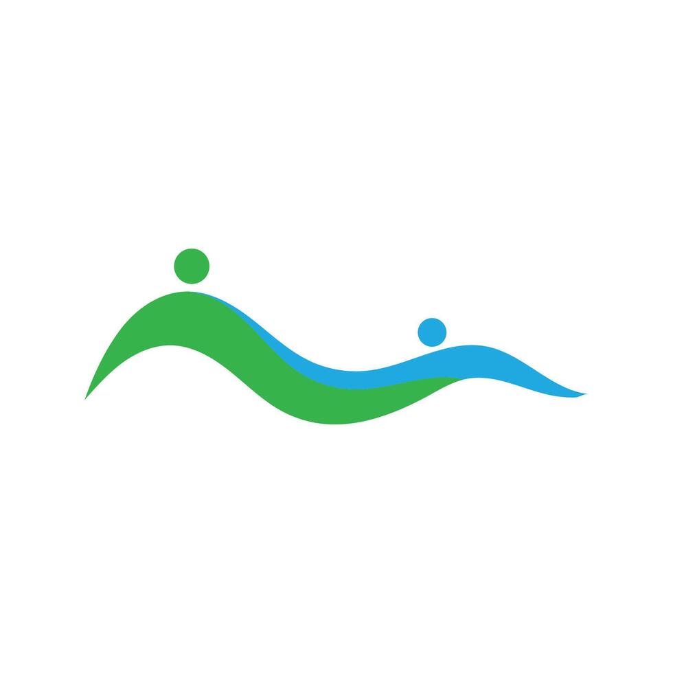 Wasser Welle Illustration Logo Vektor Design
