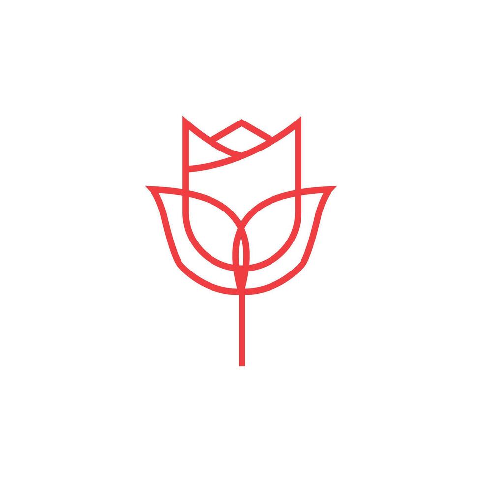 Rose Blume Logo Illustration Vektor