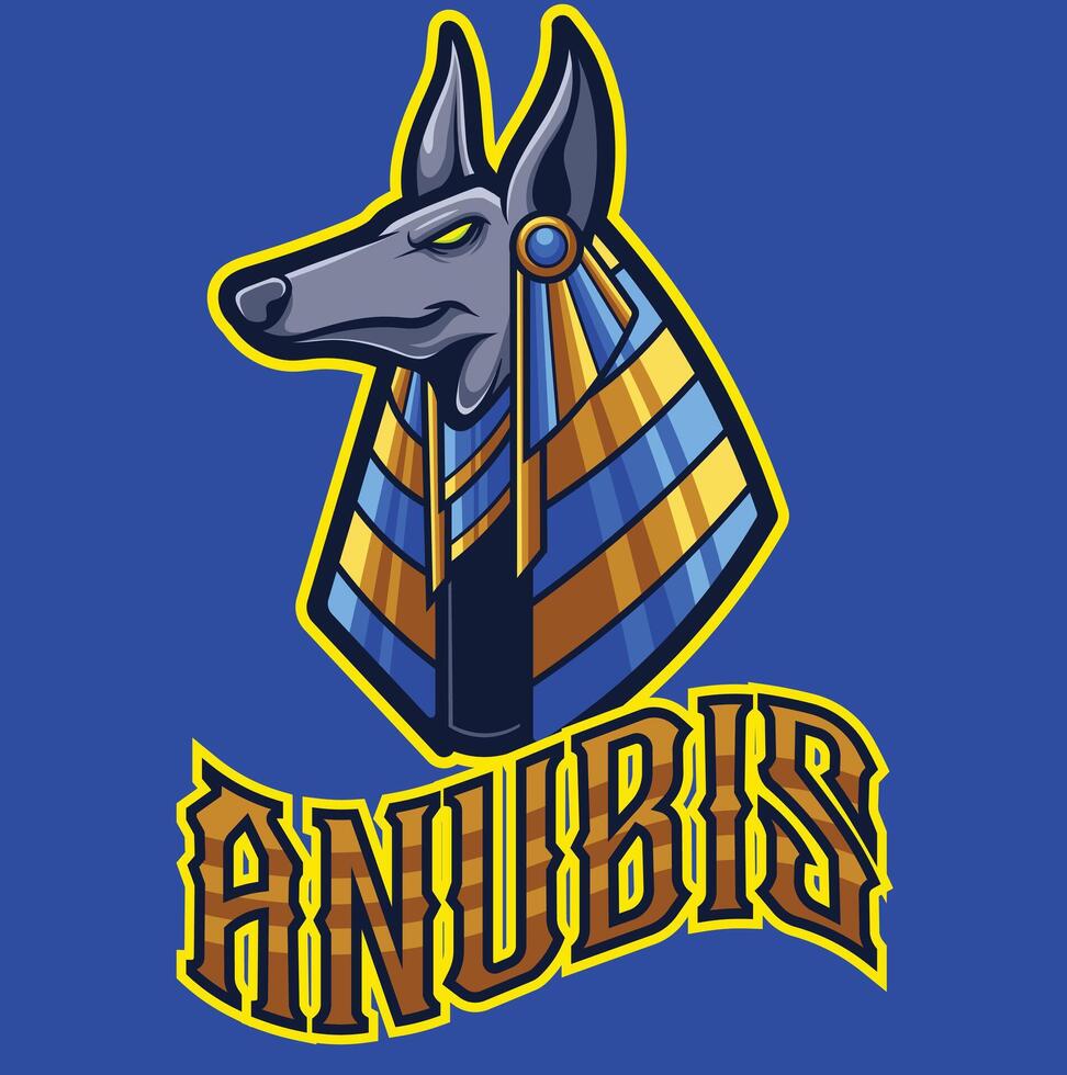 Vektor Anubis ägyptisch Gott Maskottchen Logo Vorlage