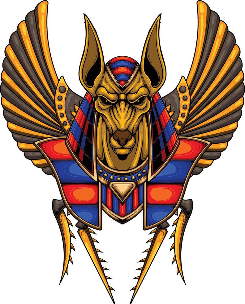 Vektor Illustration von Anubis Gott mit Prämie Qualität Lager Vektor