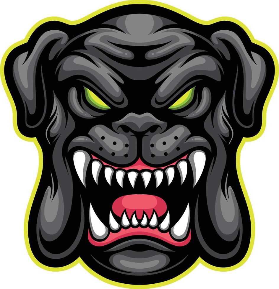 vektor bulldoggar maskot logotyp mall för sport bussiness och gaming team isolerat