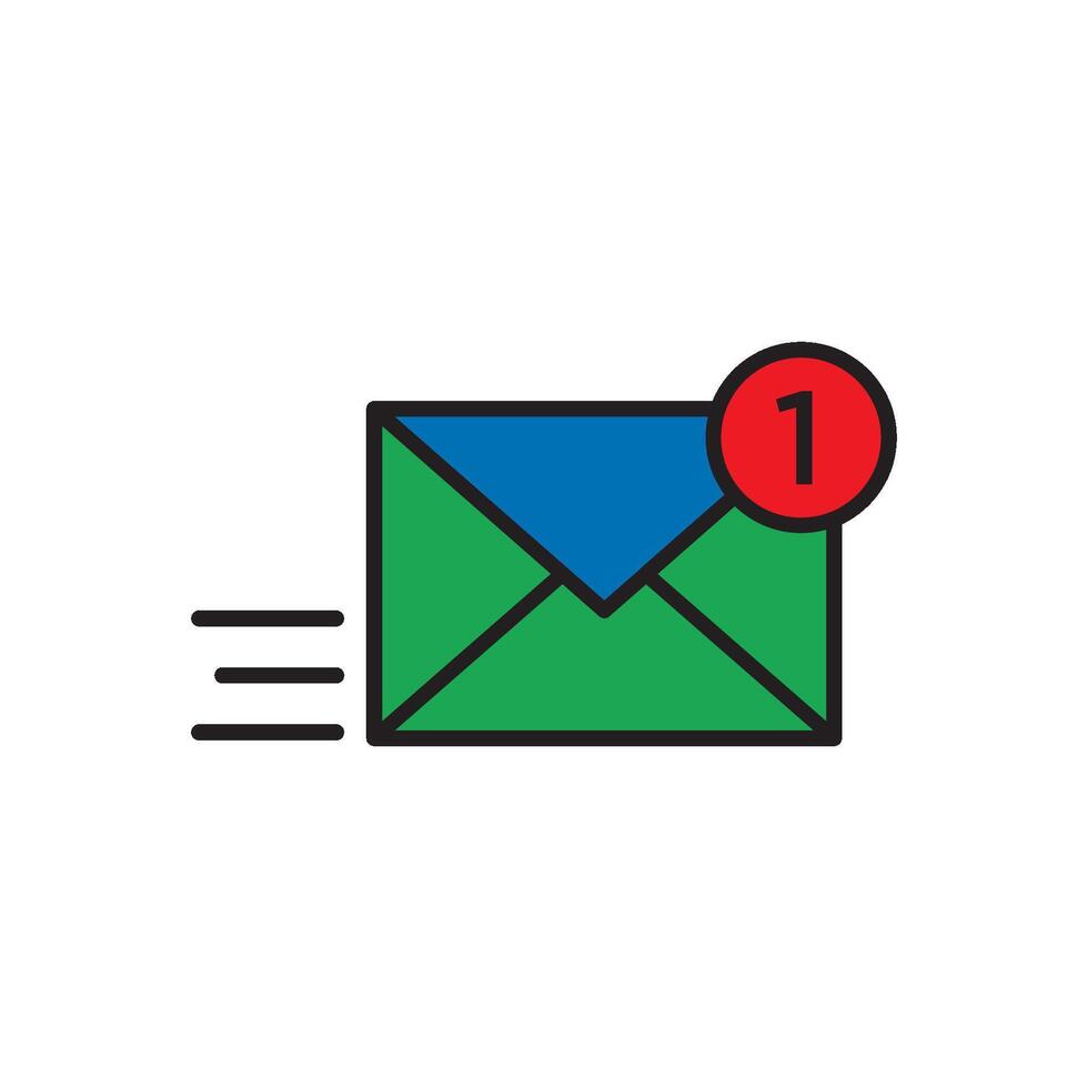 Mail-Icon-Vektor-Design-Vorlagen isoliert auf weißem Hintergrund vektor
