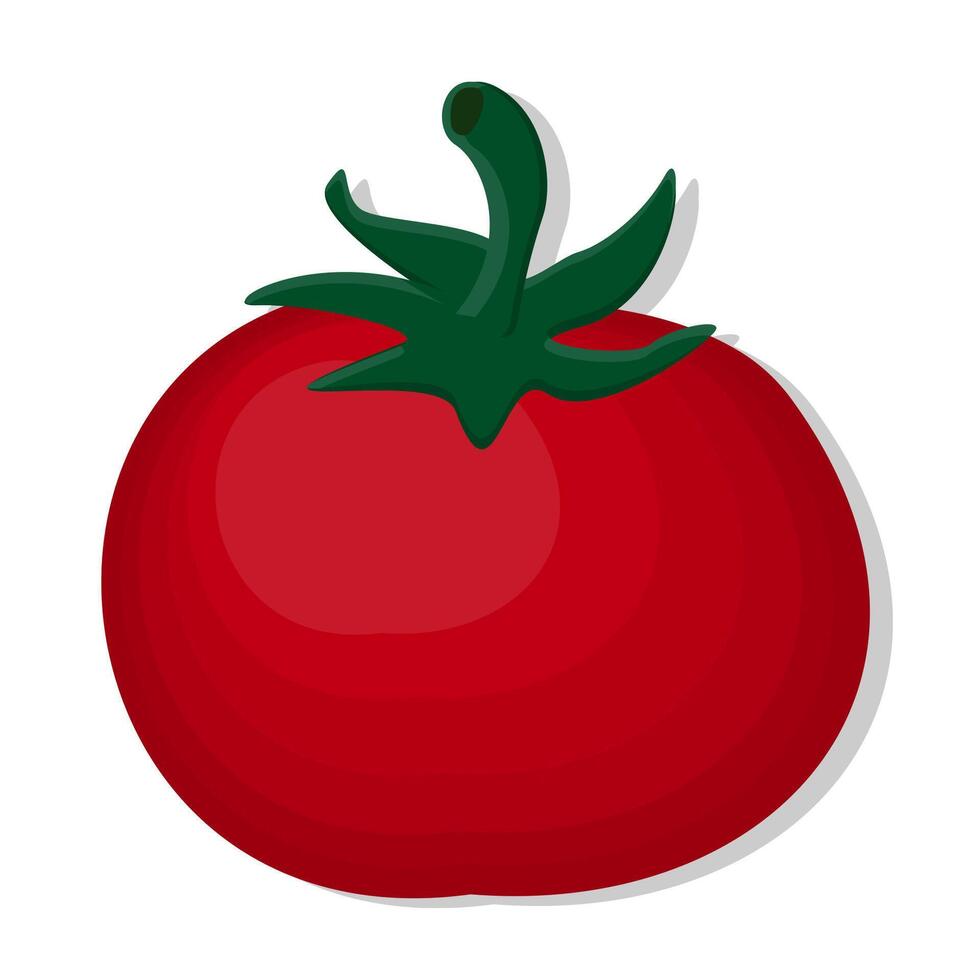 vegetabiliska röd tomat tecknad serie illustration vektor