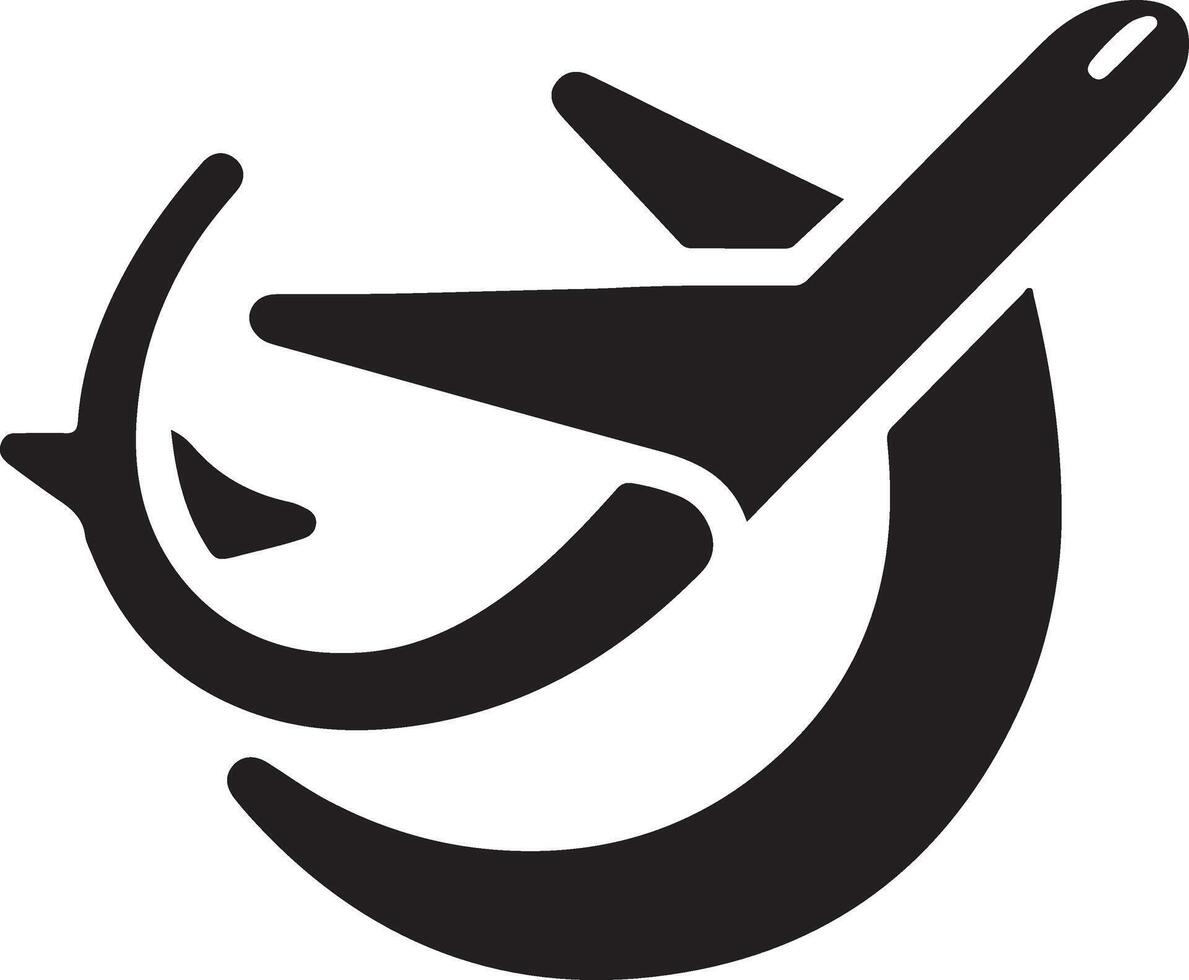 minimal flygbolag logotyp med kreativ form ikon, platt symbol vektor