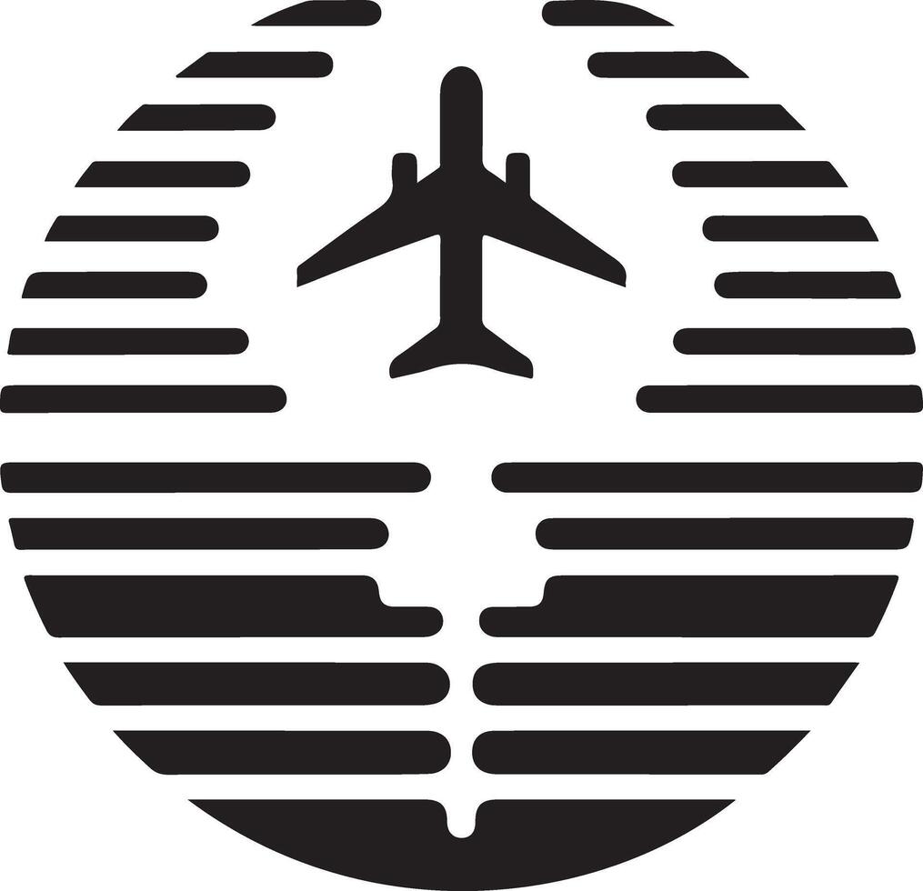 minimal flygbolag logotyp med kreativ form ikon, platt symbol vektor