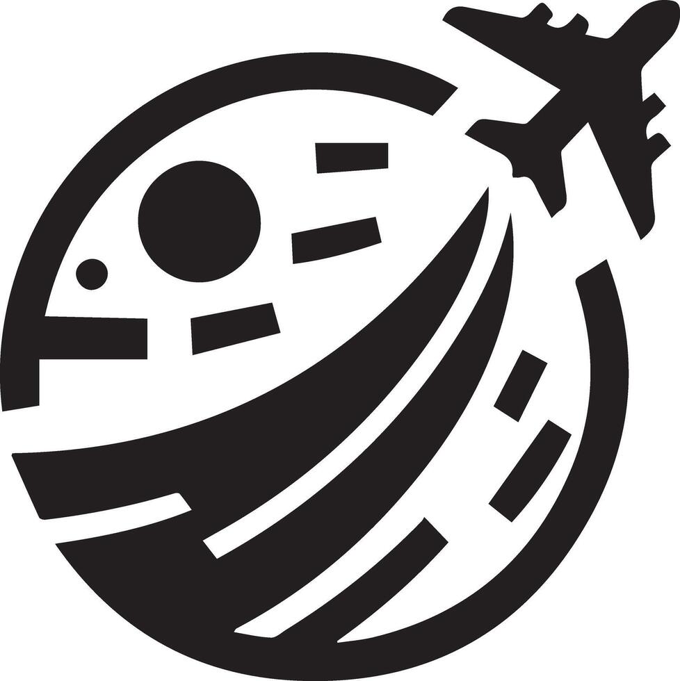 minimal flygbolag logotyp med kreativ form ikon, platt symbol vektor