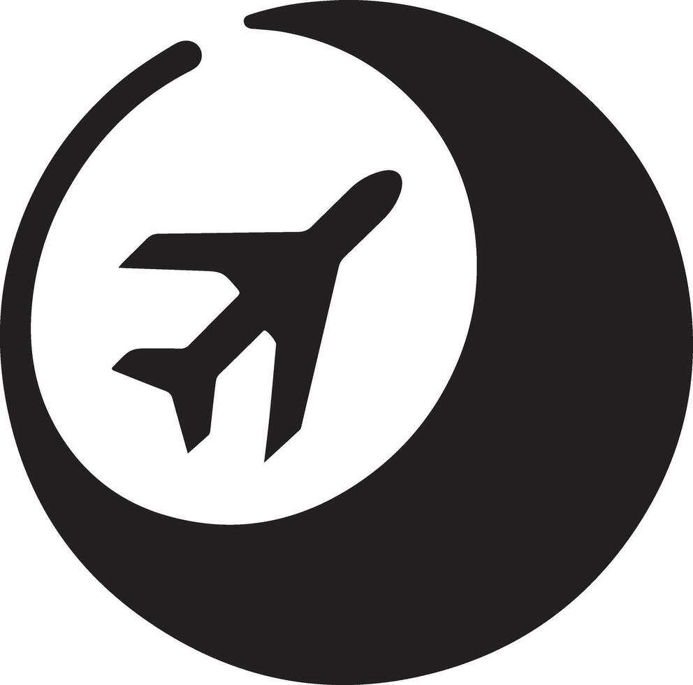 minimal flygbolag logotyp med kreativ form ikon, platt symbol vektor