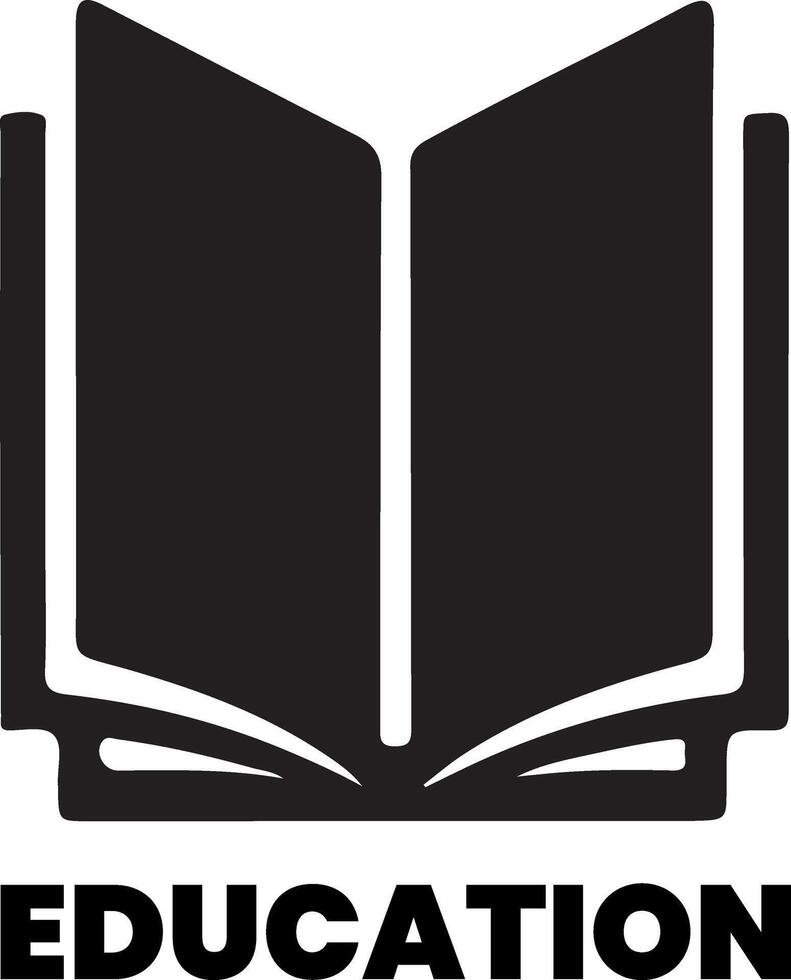 utbildning logotyp vektor konst illustration svart Färg, utbildning ikon, symbol