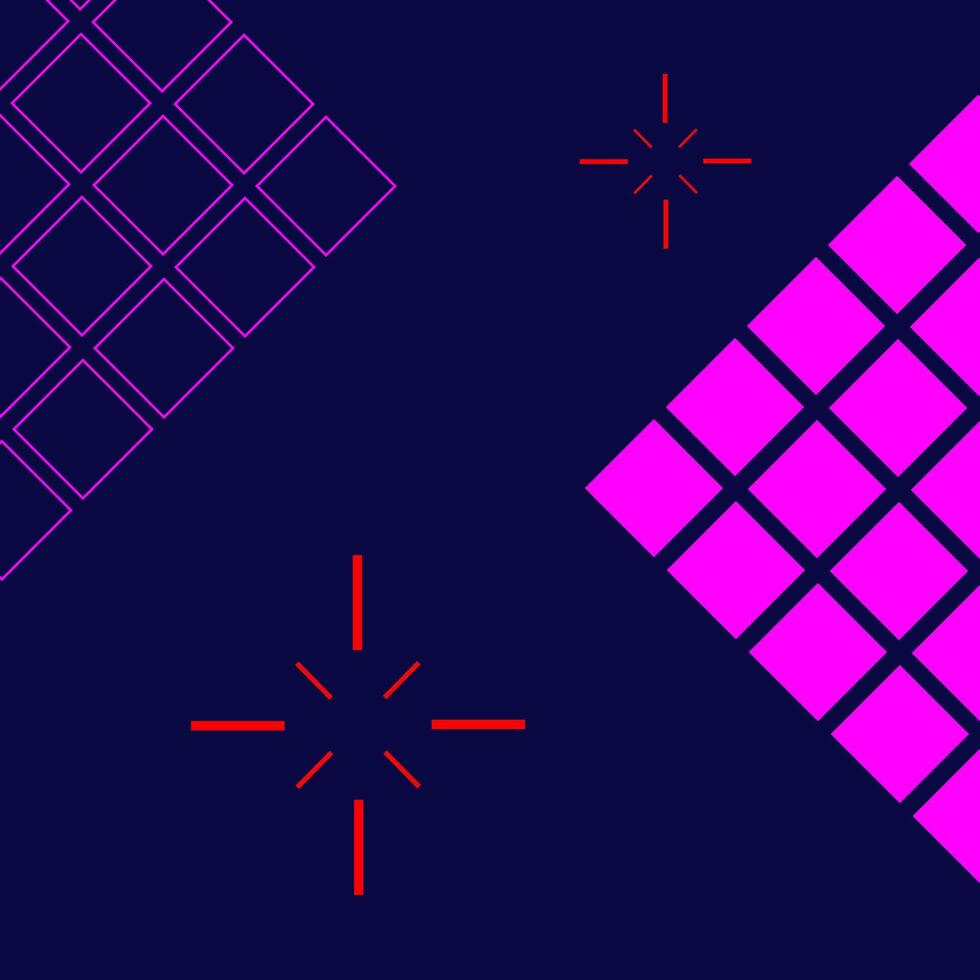 Neon- abstrakt geometrisch Landschaft Hintergrund Vorlage vektor