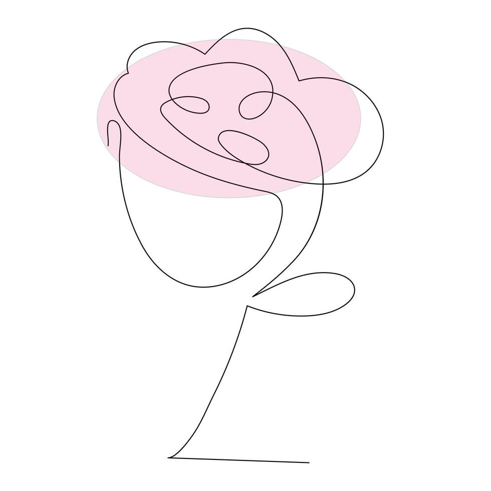 kontinuierlich Single einer Linie Rose Design Hand gezeichnet Zeichnung Rosen Linie Kunst Illustration vektor