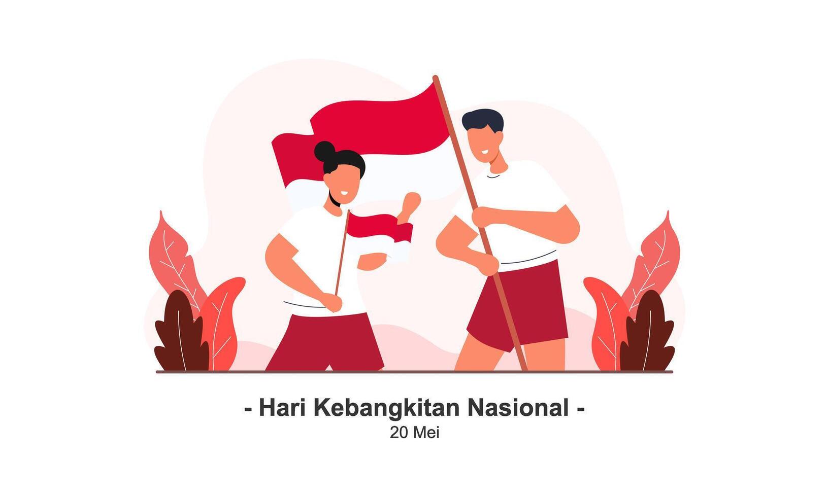 Hari Kebangkitan nasional 20 Mei. Übersetzung kann 20, National Erwachen Tag von Indonesien vektor