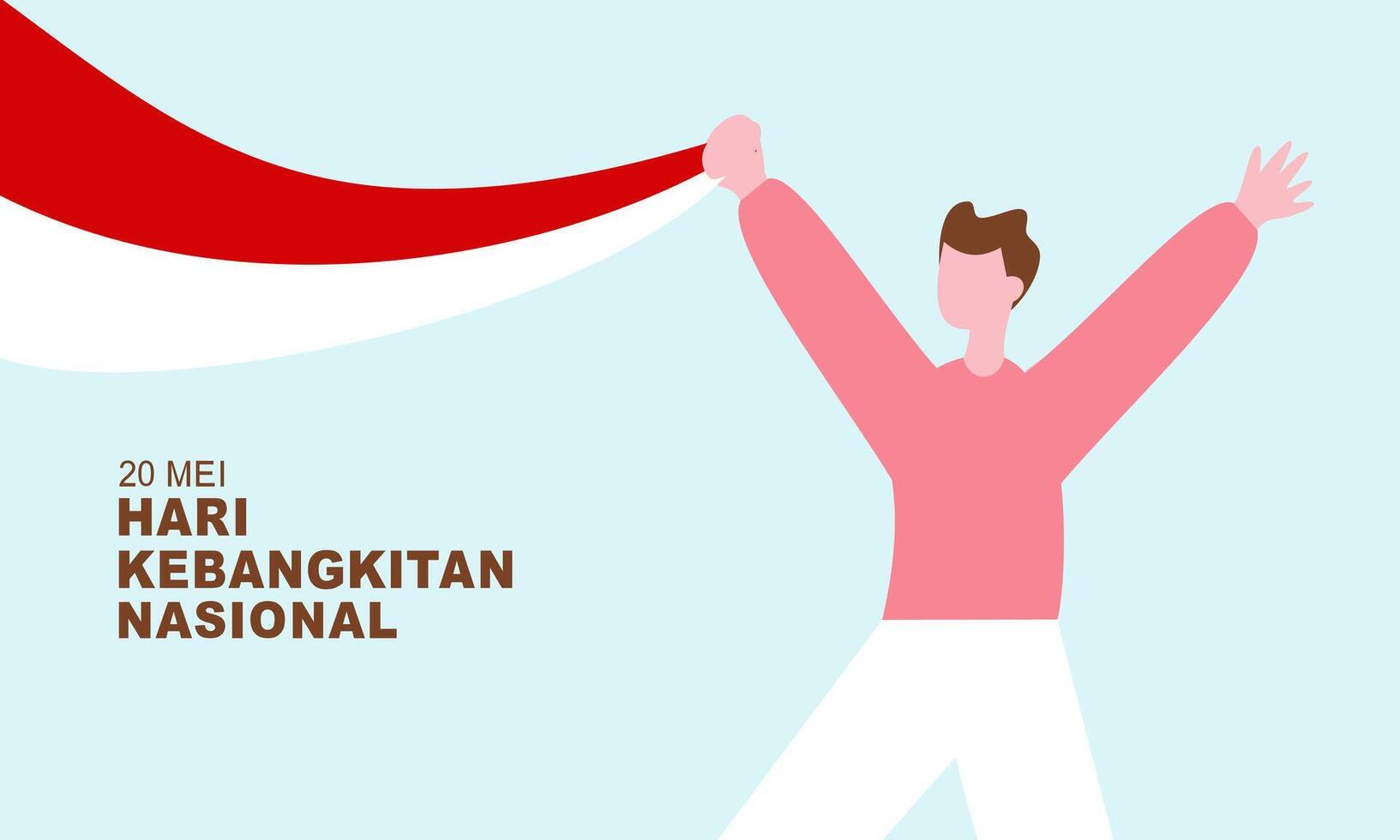 Hari Kebangkitan nasional 20 Mei. Übersetzung kann 20, National Erwachen Tag von Indonesien vektor