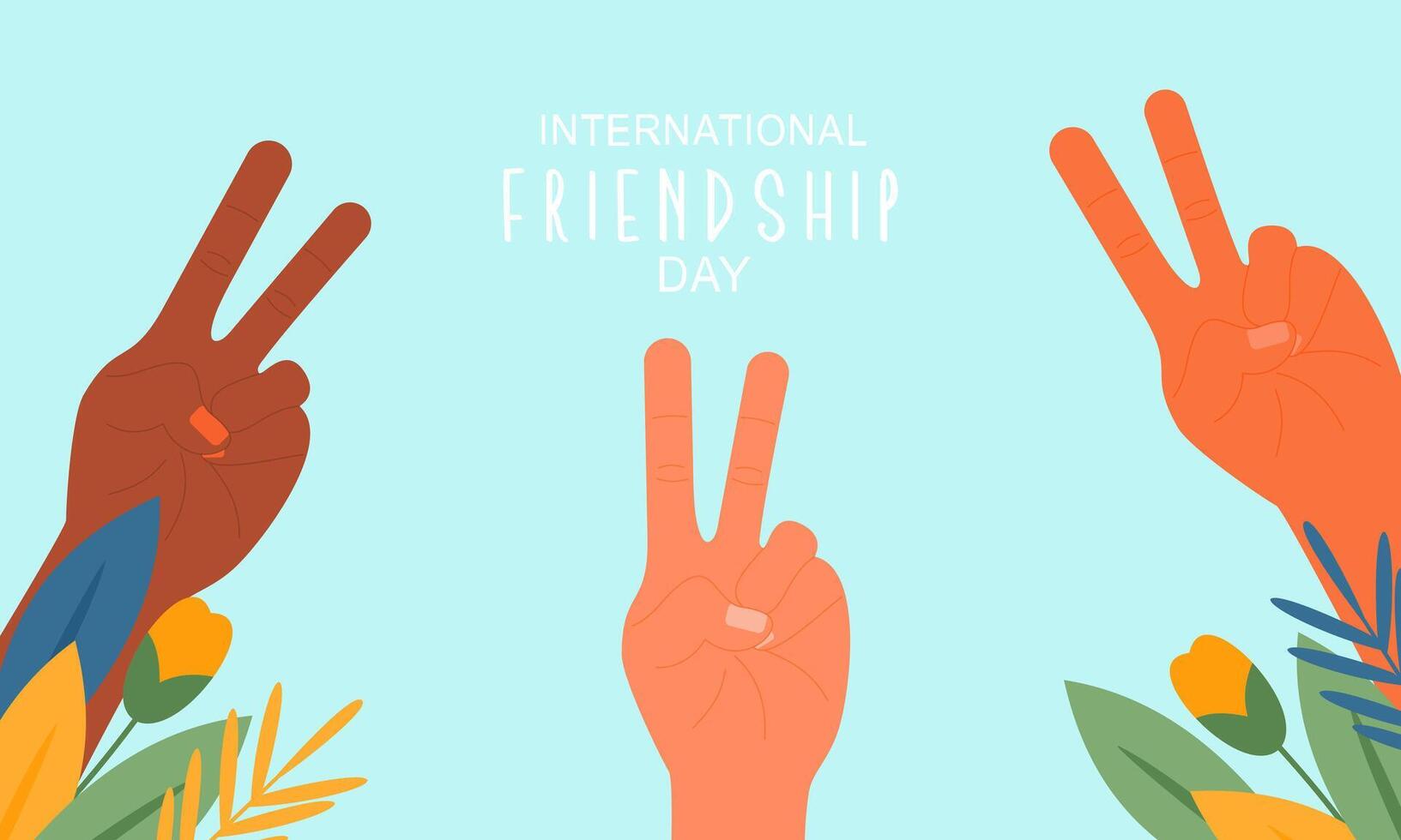 International Freundschaft Tag Hintergrund Vektor