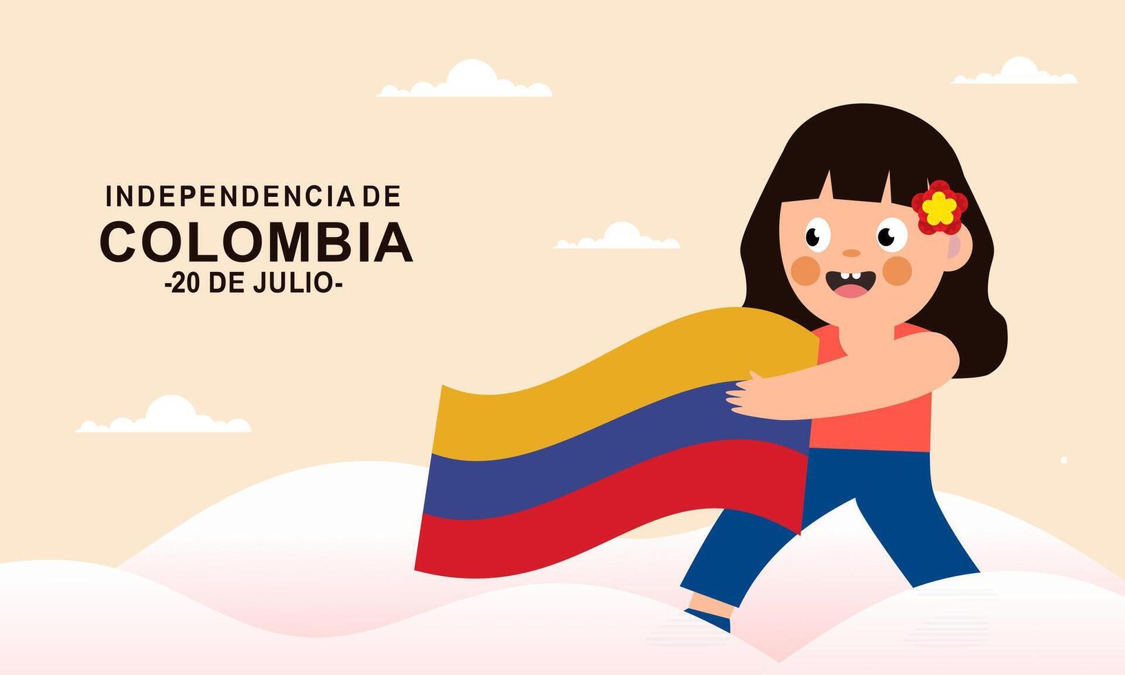 kolumbianisch Unabhängigkeit Tag Feier. Juli 20. Vektor Illustration