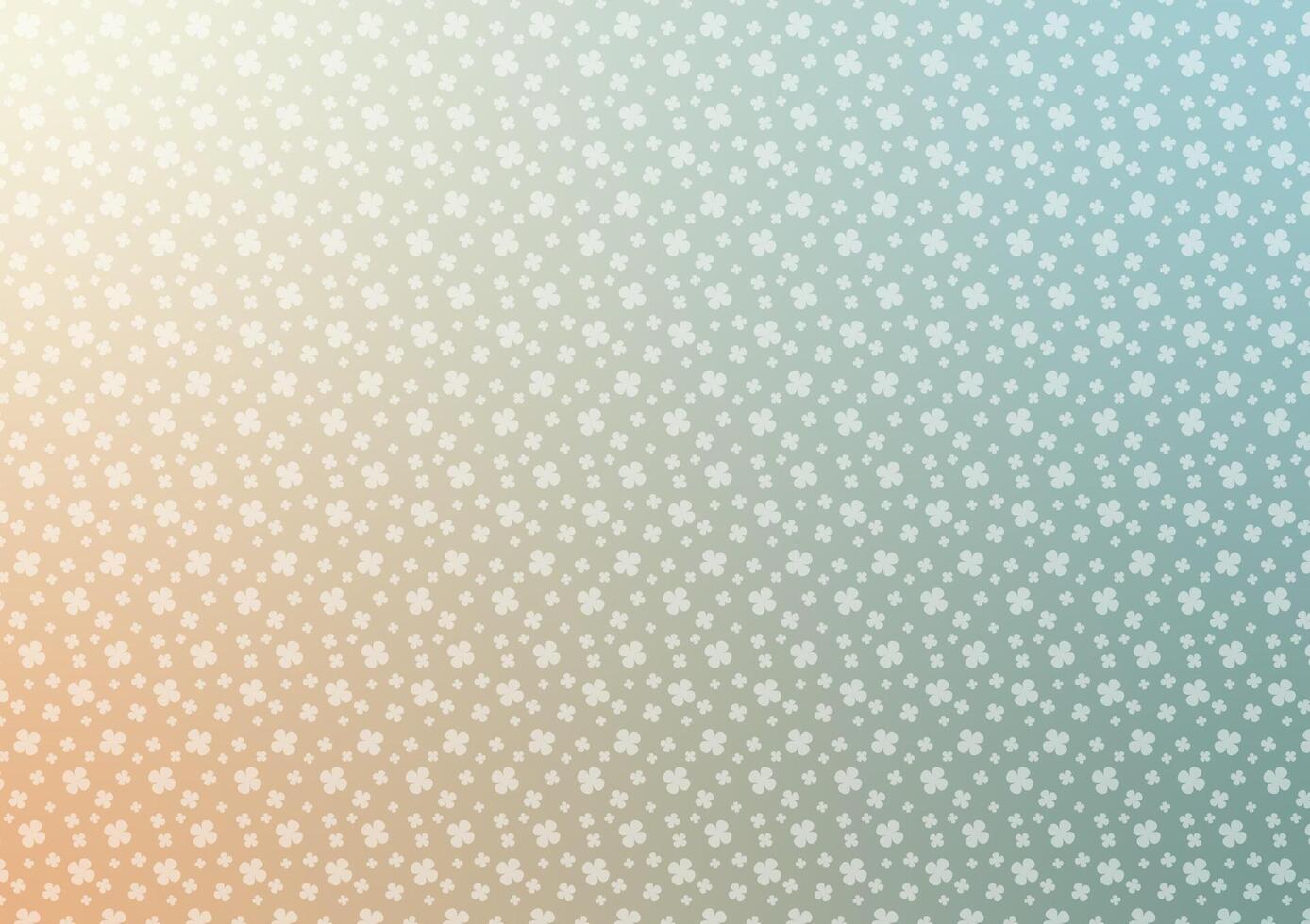 Kleeblatt Blatt Glücklich Muster Sanft Grafik Gradient minimal Hintergrund vektor