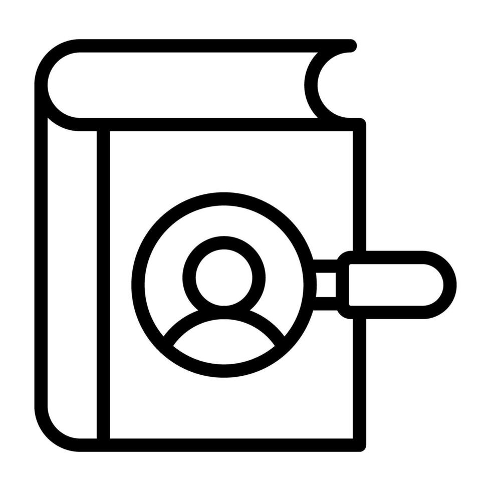 ett ikon design av Sök biografi vektor